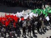 manifestazione in piazza per 150 anni italia